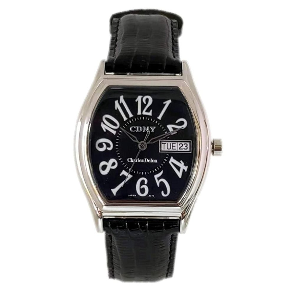 Charles Delon Casual Style Black/Silver Watch